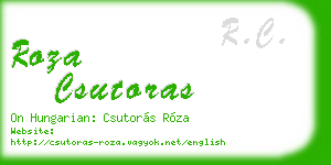 roza csutoras business card