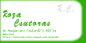 roza csutoras business card